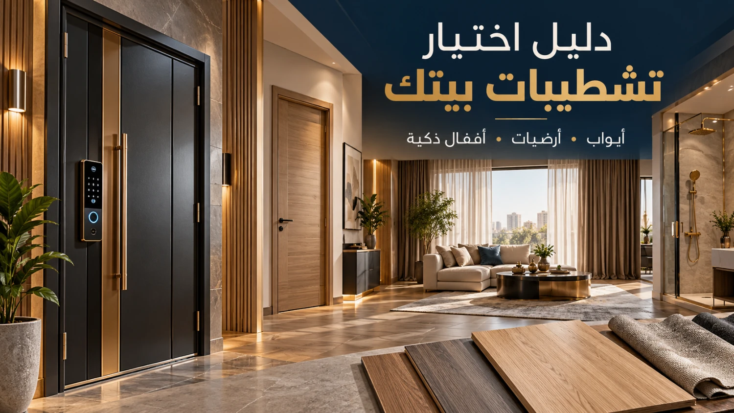 تشطيب شقتك في مصر 2026: دليل اختيار الأبواب المصفحة والأرضيات والأقفال الذكية